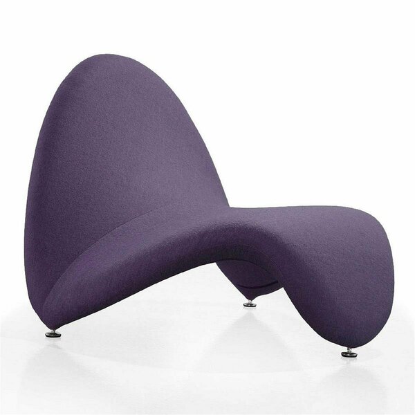 Designed To Furnish MoMa Purple Wool Blend Accent Chair, 26.4 x 32.3 x 31.9 in. DE3063207